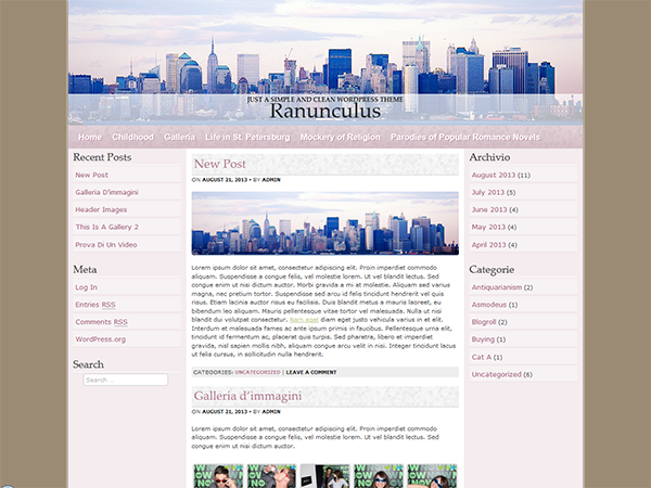 Ranunculus WordPress Theme